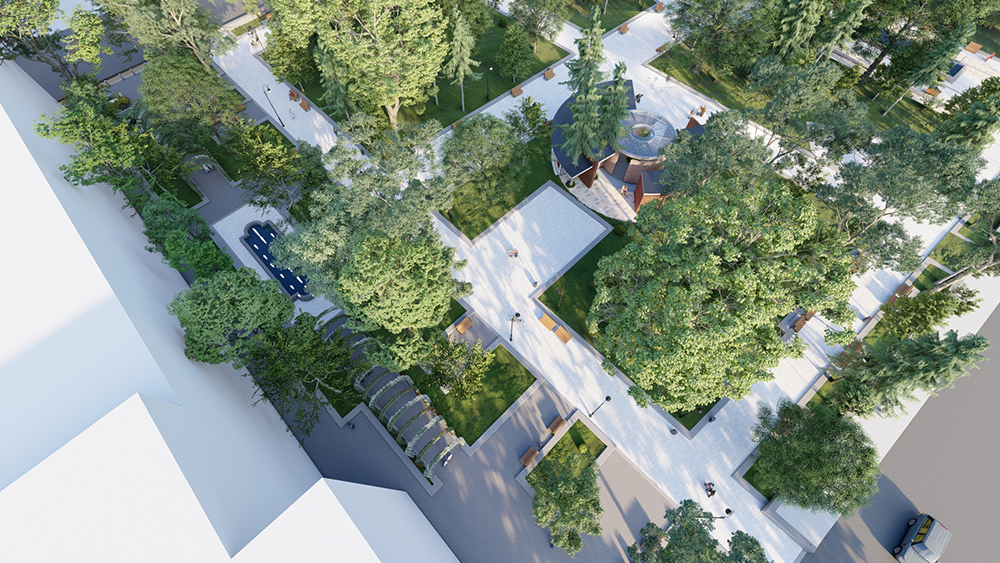  „განახლებული რეგიონების“ ფარგლებში,  (ქუთაისის ცენტრალური პარკი და მის მიმდებარედ განთავსებული შენობები) სამშენებლო სამუშაოები