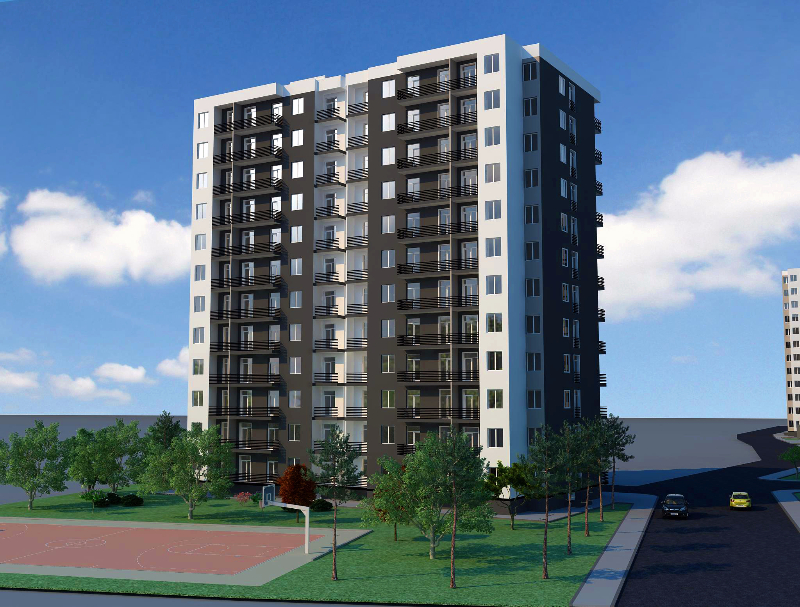 ზუგდიდში, ბარამიას ქუჩაზე, დევნილთა საცხოვრებელი კომპლექსის მშენებლობა