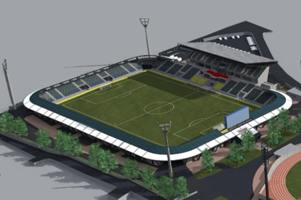 ზუგდიდში ჯანაშიას ქ.№15-ში ცენტრალური საფეხბურთო სტადიონის მშენებლობა